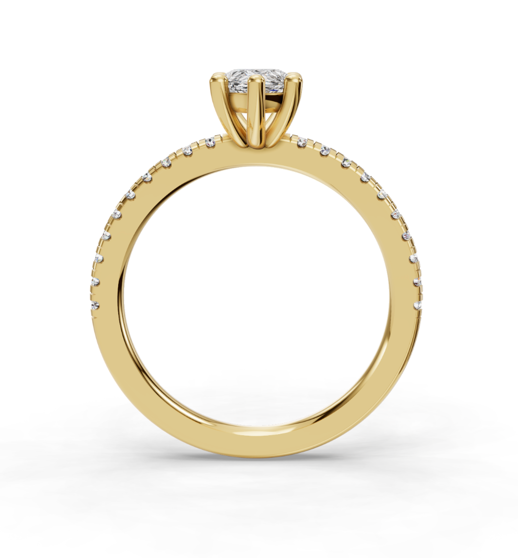 PEAR PAVE RING