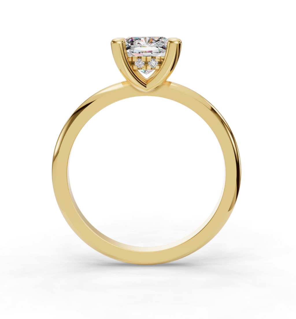 CUSHION HIDDEN HALO RING