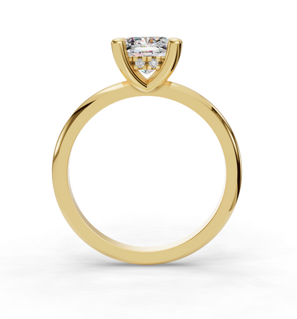 CUSHION HIDDEN HALO RING