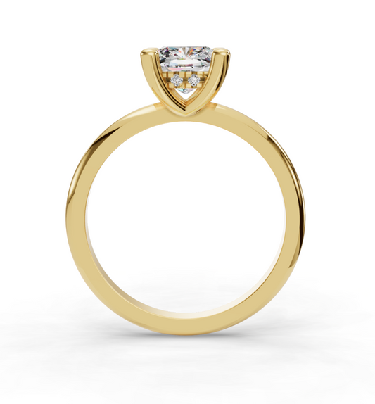 CUSHION HIDDEN HALO RING