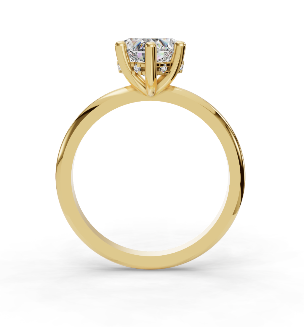 HEART HIDDEN HALO RING