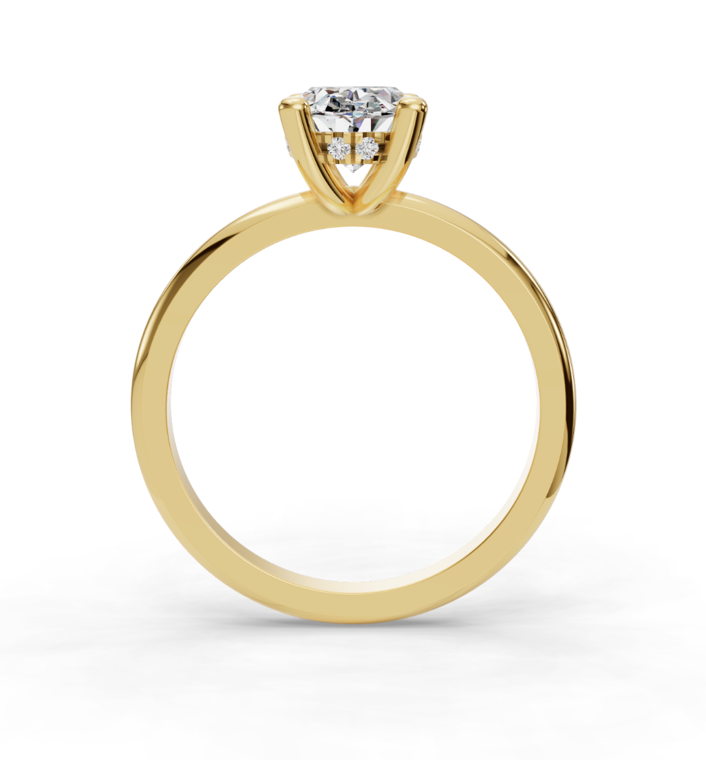 OVAL HIDDEN HALO RING