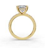 PRINCESS PAVE WITH HIDDEN HALO RING