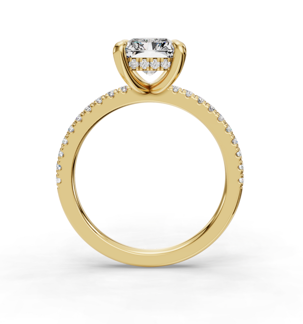 RADIANT PAVE WITH HIDDEN HALO RING