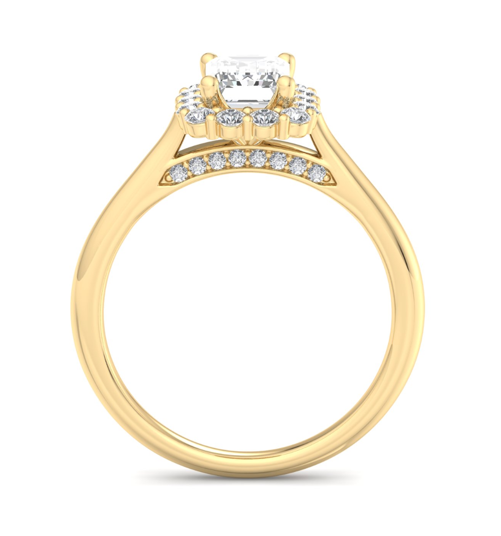 EMERALD HALO WITH HIDDEN HALO RING