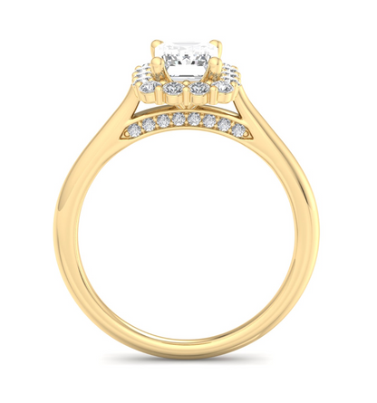 EMERALD HALO WITH HIDDEN HALO RING