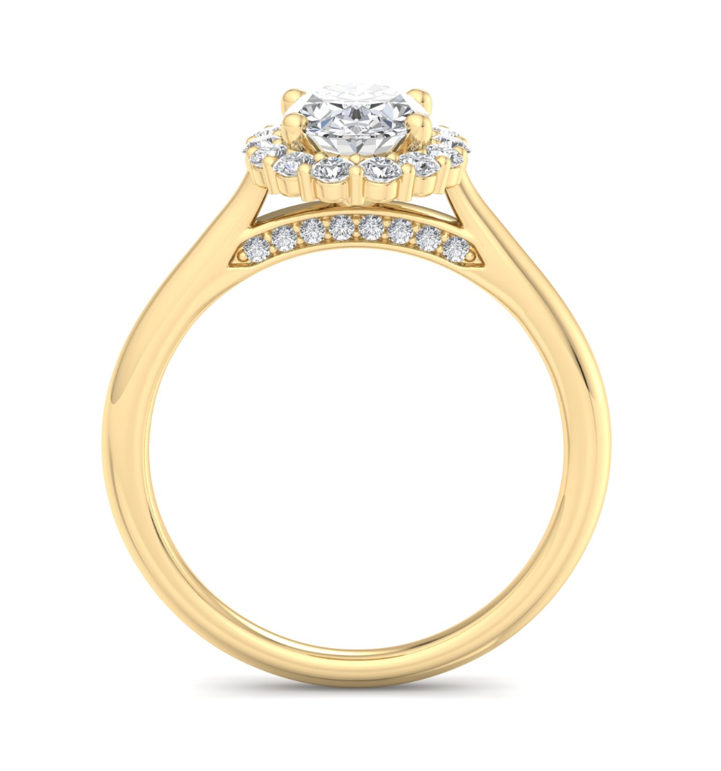 OVAL HALO WITH HIDDEN HALO RING