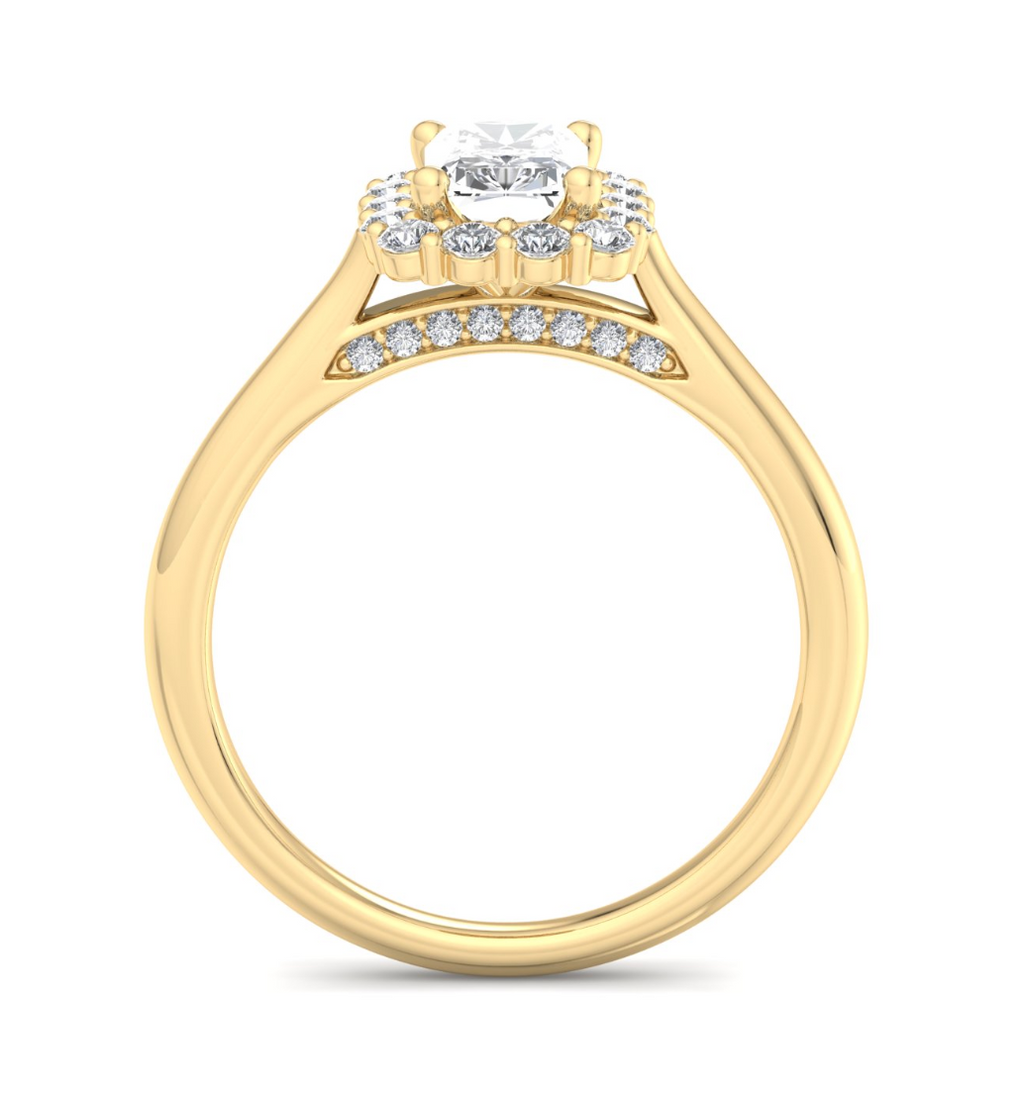 RADIANT HALO WITH HIDDEN HALO RING