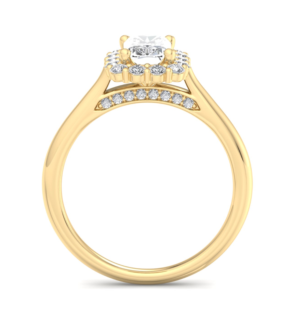 RADIANT HALO WITH HIDDEN HALO RING