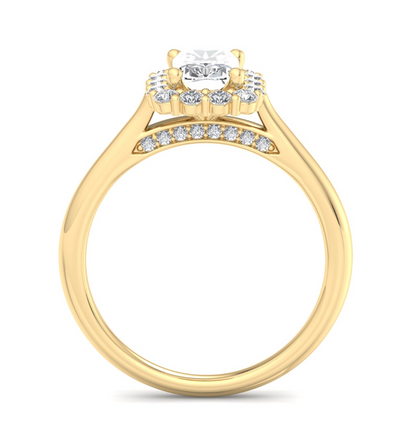 RADIANT HALO WITH HIDDEN HALO RING