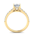 ASSCHER PAVE WITH HIDDEN HALO RING