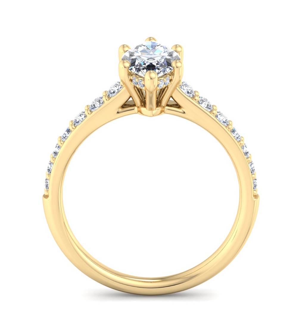 MARQUISE PAVE WITH HIDDEN HALO RING