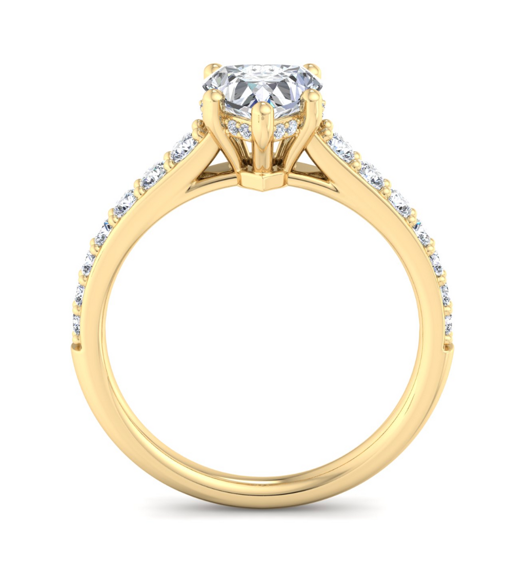 HEART PAVE WITH HIDDEN HALO RING