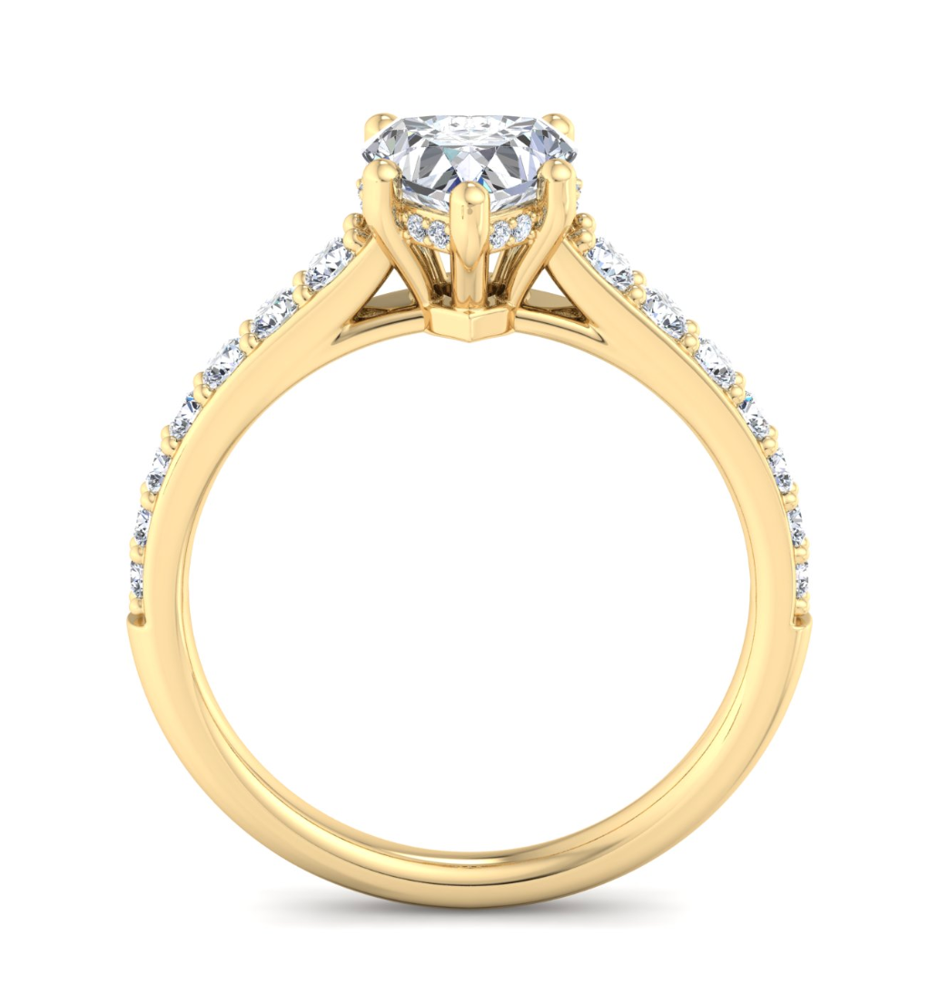 HEART PAVE WITH HIDDEN HALO RING