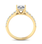 PRINCESS PAVE WITH HIDDEN HALO RING