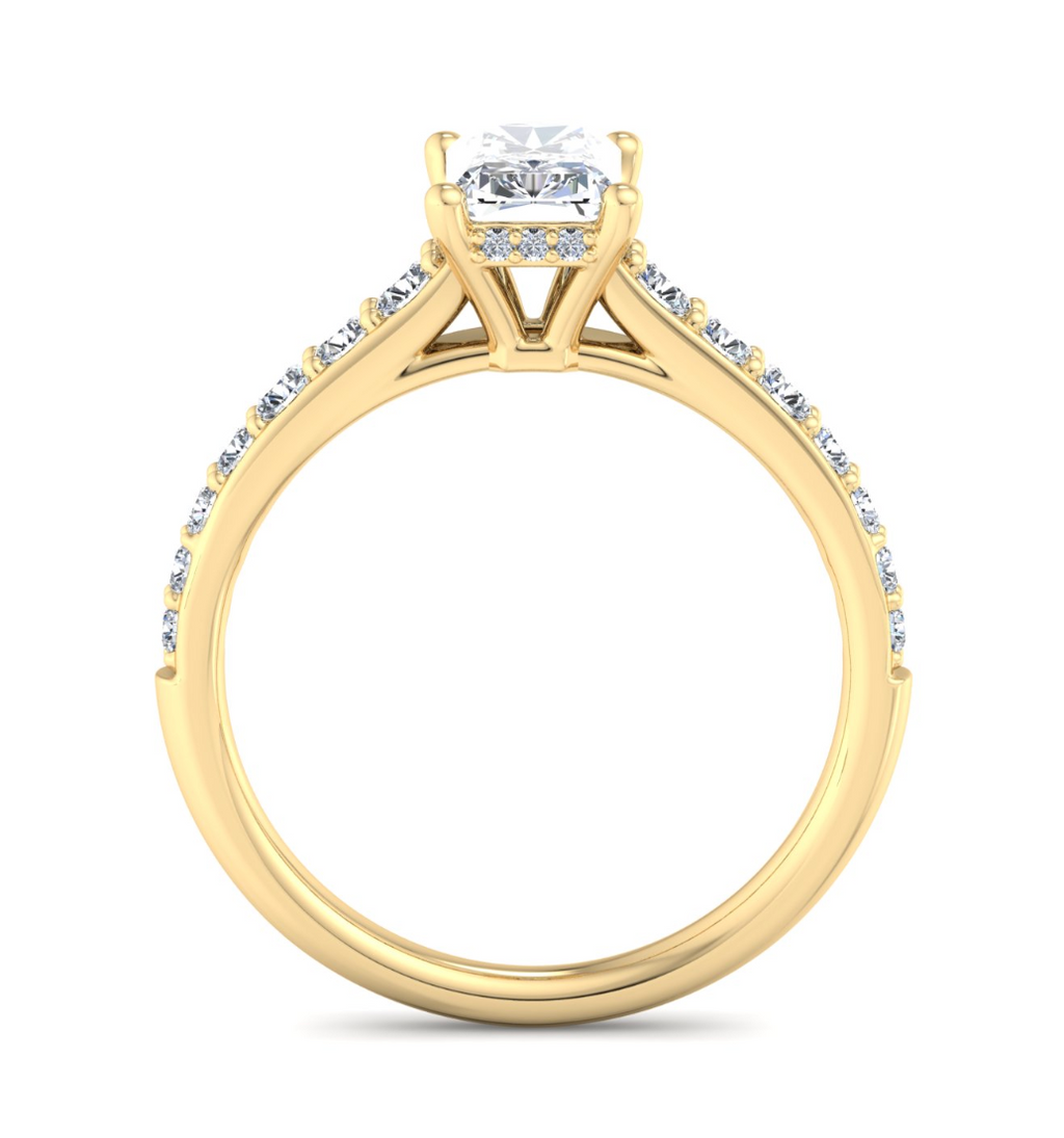 RADIANT PAVE WITH HIDDEN HALO RING