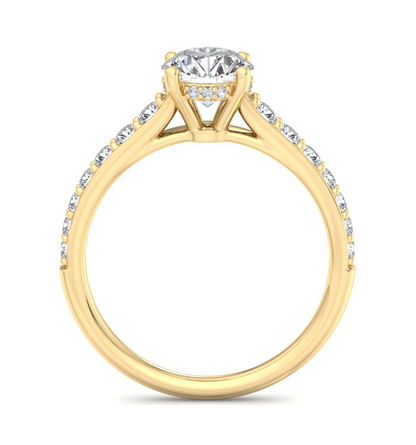 ROUND PAVE WITH HIDDEN HALO RING