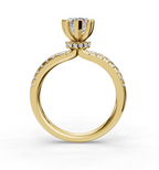HEART ACCENTED PAVE HIDDEN HALO RING