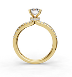 RADIANT ACCENTED PAVE HIDDEN HALO RING