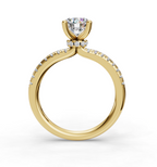ROUND ACCENTED PAVE HIDDEN HALO RING