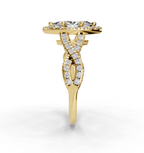 MARQUISE NATURE INSPIRED HALO RING