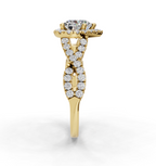 HEART NATURE INSPIRED HALO RING
