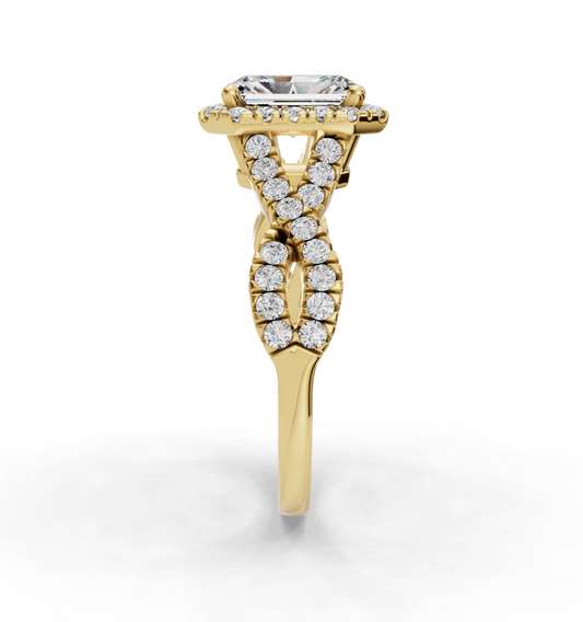 RADIANT NATURE INSPIRED HALO RING