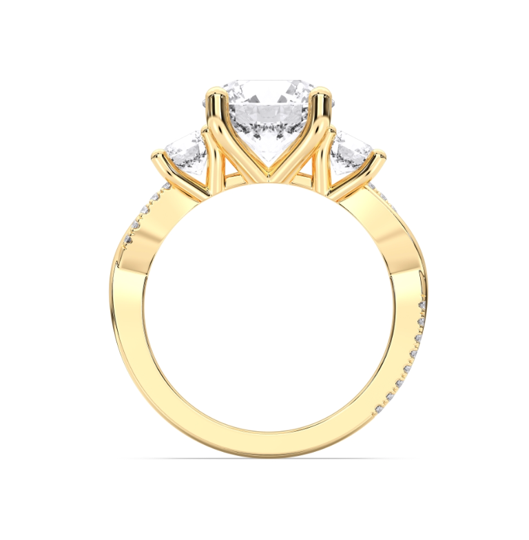 ROUND SIDE STONES RING
