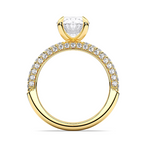 OVAL SIDE STONES RING