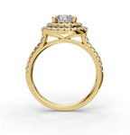 CUSHION HALO WITH PAVE RING