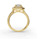 EMERALD HALO WITH PAVE RING