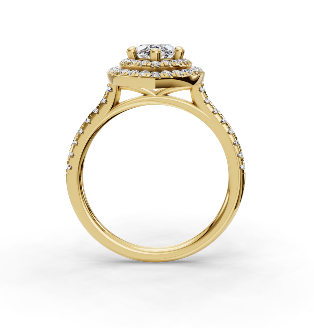 MARQUISE HALO WITH PAVE RING