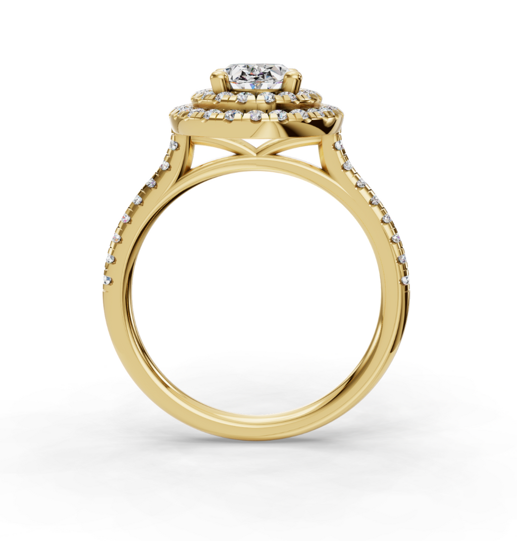 OVAL HALO WITH PAVE RING