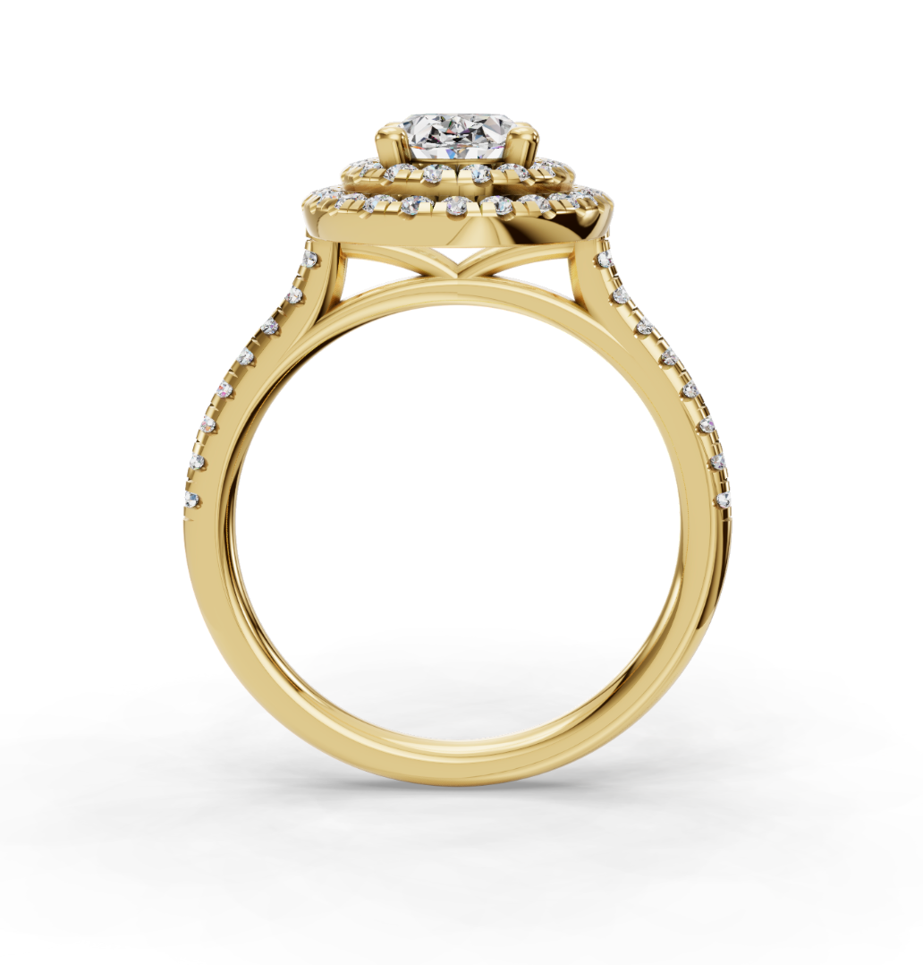 OVAL HALO WITH PAVE RING