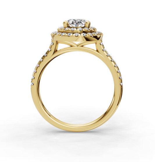 OVAL HALO WITH PAVE RING