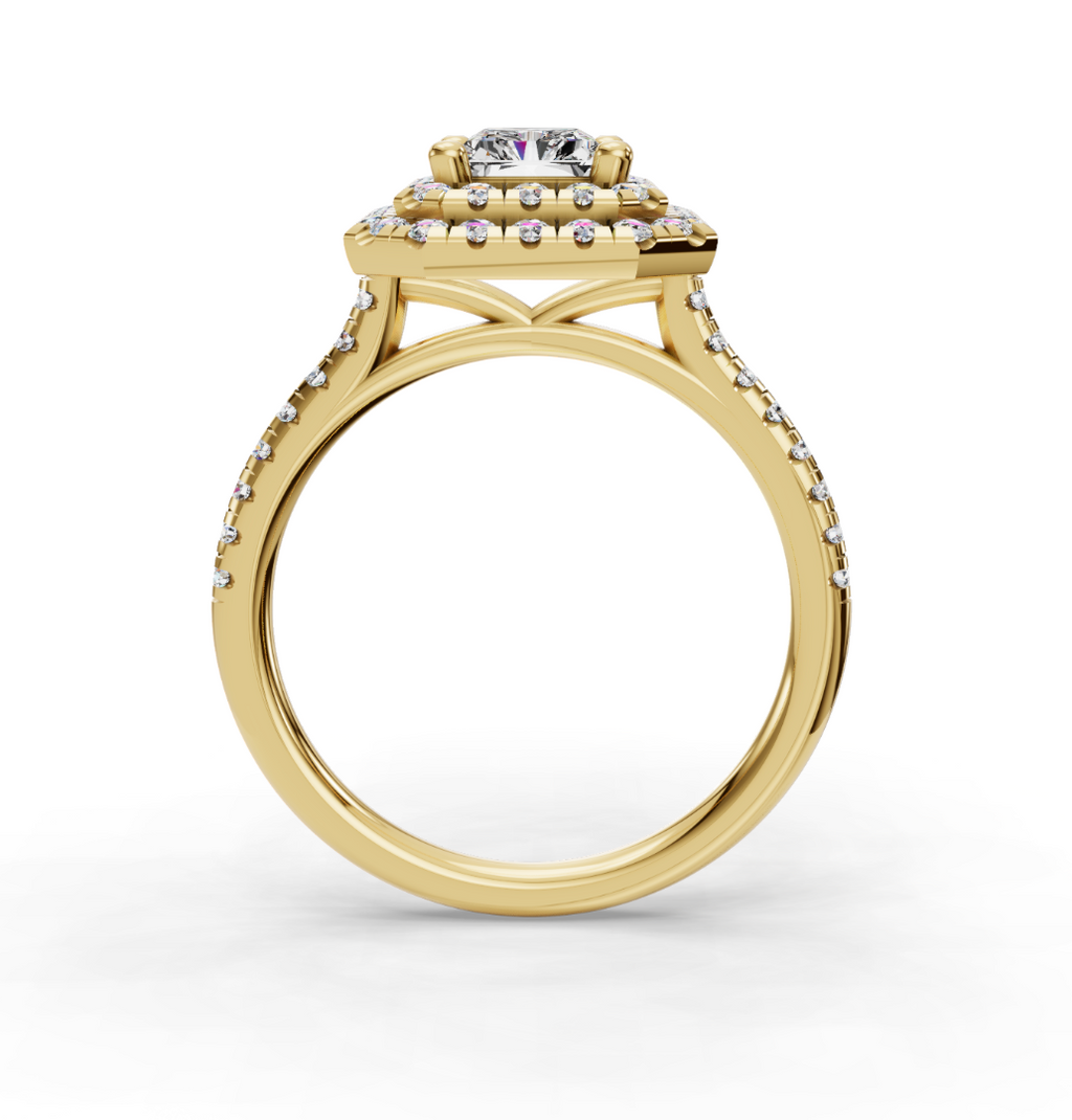 RADIANT HALO WITH PAVE RING