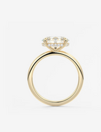OVAL EAST WEST WITH HIDDEN HALO RING