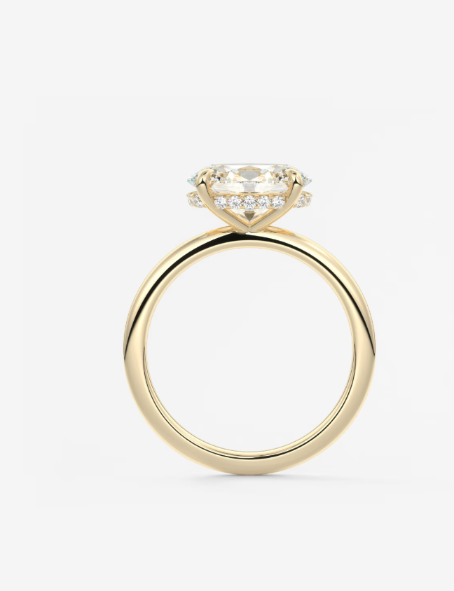 OVAL EAST WEST WITH HIDDEN HALO RING