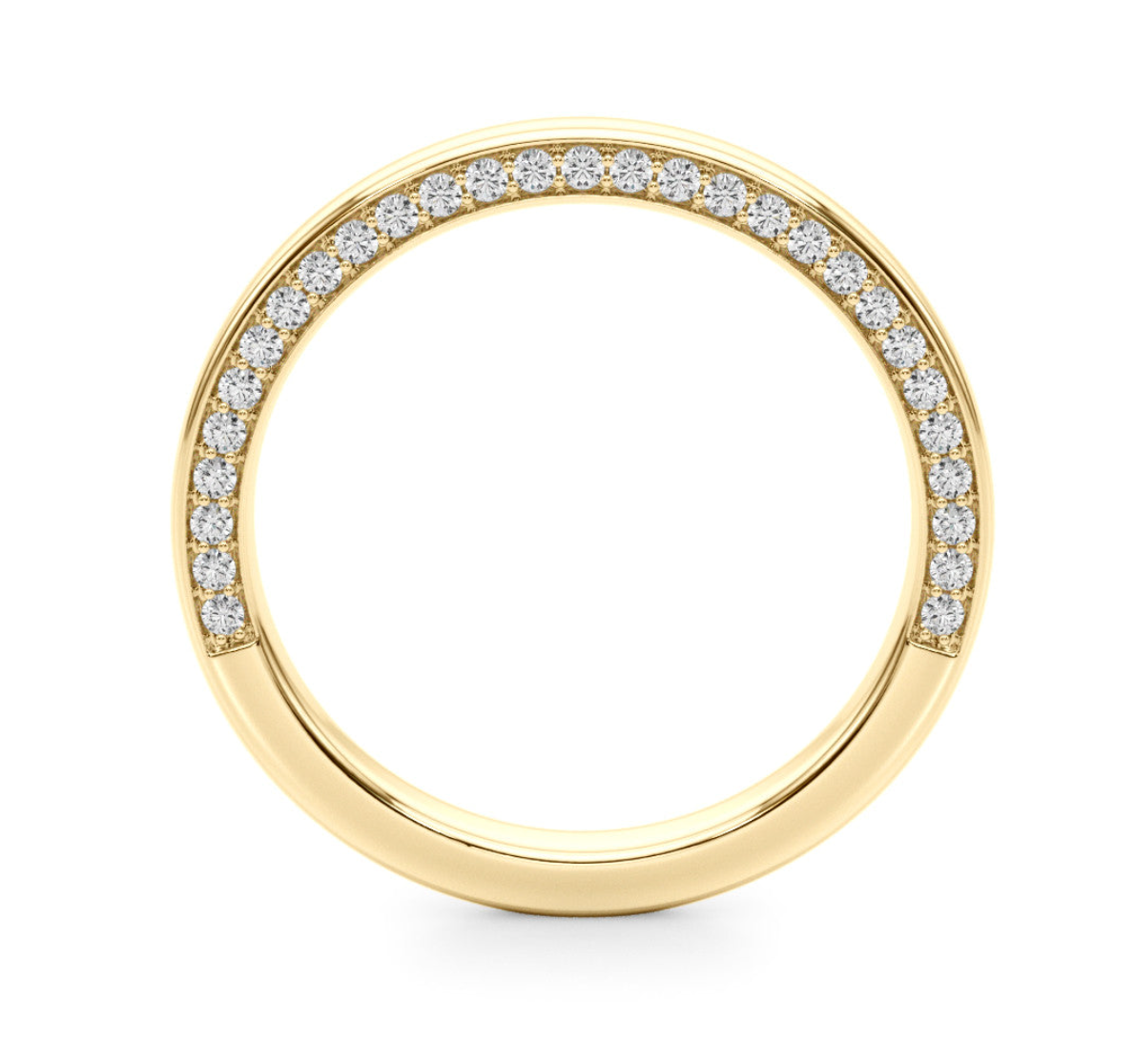 ROUND PAVE WEDDING BAND