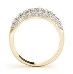 ROUND THREE ROW WEDDING BAND