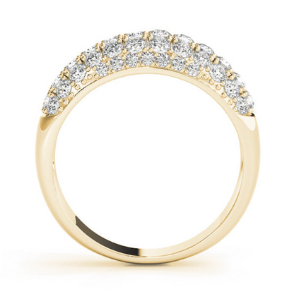 ROUND THREE ROW WEDDING BAND