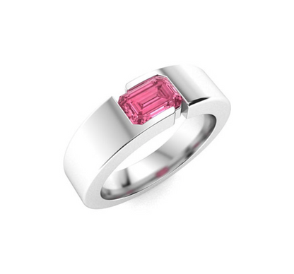 Pink Tourmaline Wedding Ring