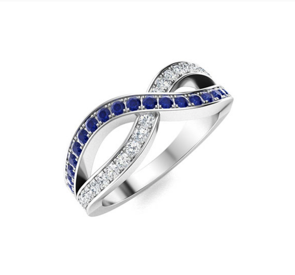 Sapphire and Diamond Wedding Ring