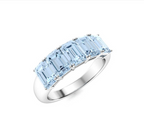 Emerald Aquamarine Wedding Ring