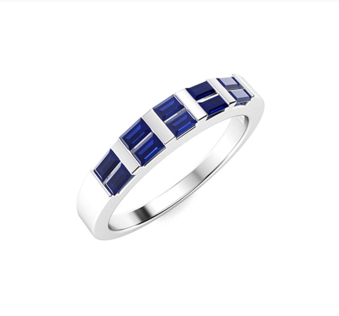 Double Sapphire Wedding Ring