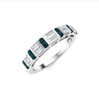 Blue Diamond and VS Diamond Wedding Ring