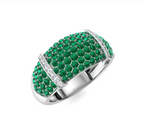 Emerald and Diamond Wedding Ring