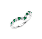 Emerald and Diamond Wedding Ring