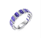 Tanzanite and Diamond Wedding Ring