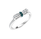 Blue Diamond and Diamond Wedding Ring
